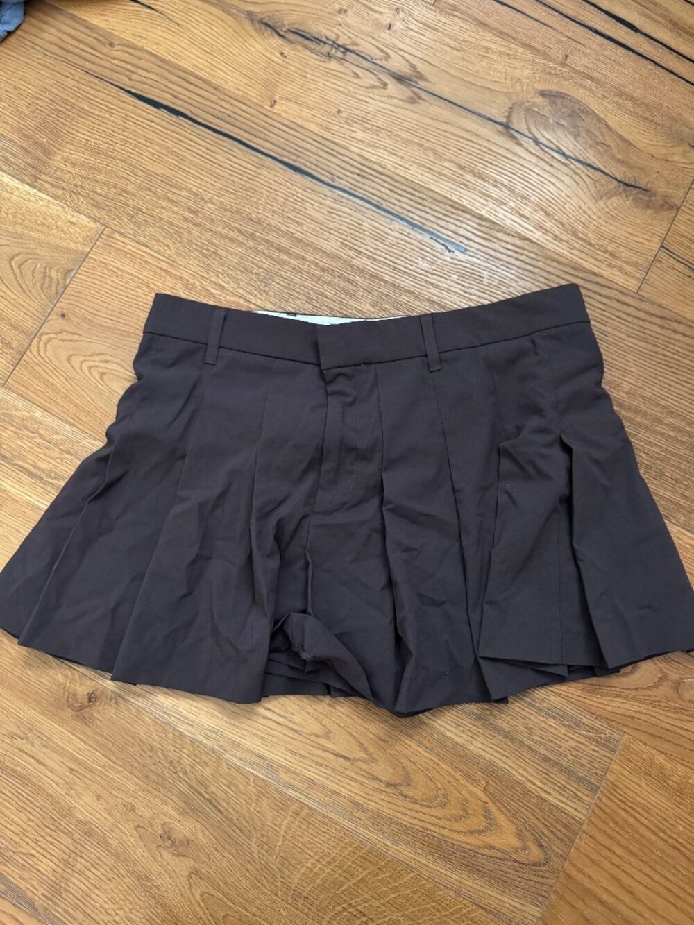 Zara Mini Skort with Foldover Waist